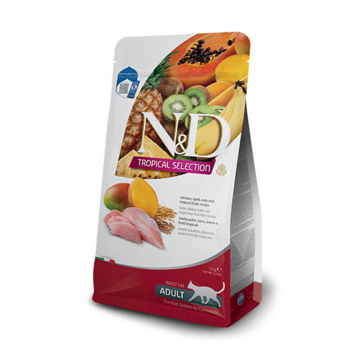 Farmina N&D TROPICAL Cat Chicken, Spelt, Oats & Tropical Fruit