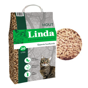 Kattenbakvulling "Hout" Absorberende Hout Vezels