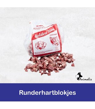 Golden Food Runderhart Blokjes 500 gr