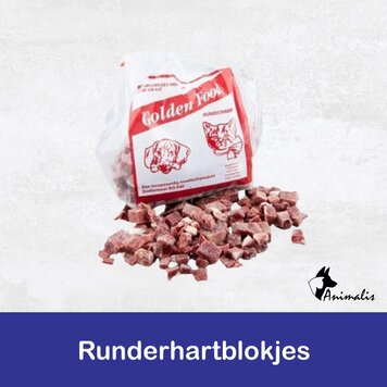 Golden Food Runderhart Blokjes 500 gr