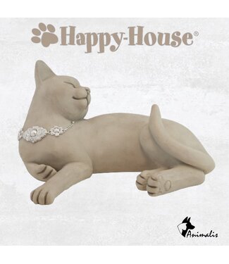 Happy-House "Decoratie Kat Liggend" 14.5*18 cm