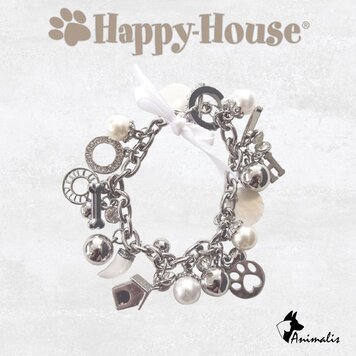 Happy-House "Armband Metall Weiß Silber"
