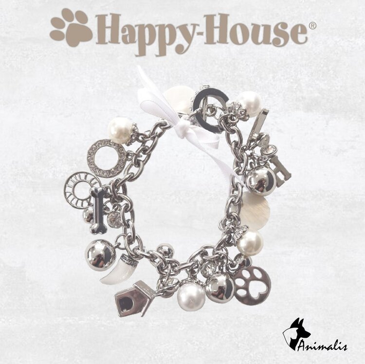 Happy-House "Armband Metall Weiß Silber"