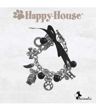 Happy-House "Armband Metall Schwarz Silber"
