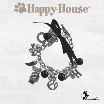Happy-House "Armband Metaal Zwart Zilver"