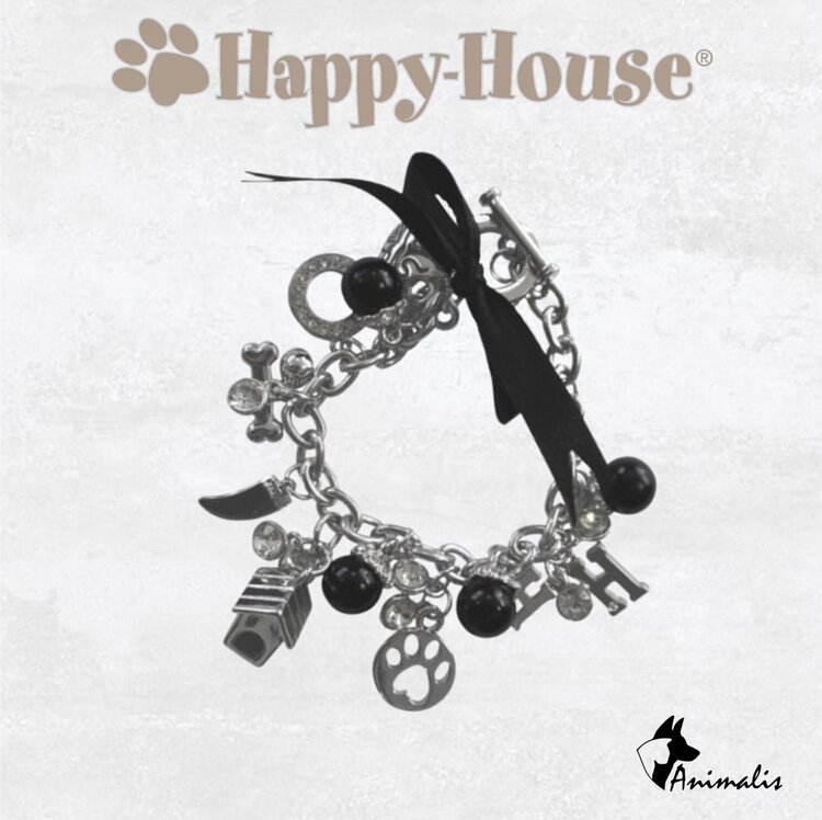 Happy-House "Armband Metall Schwarz Silber"