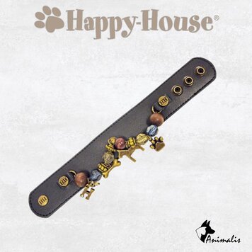 Happy-House "Armband Leder Blau Multi Schmal“