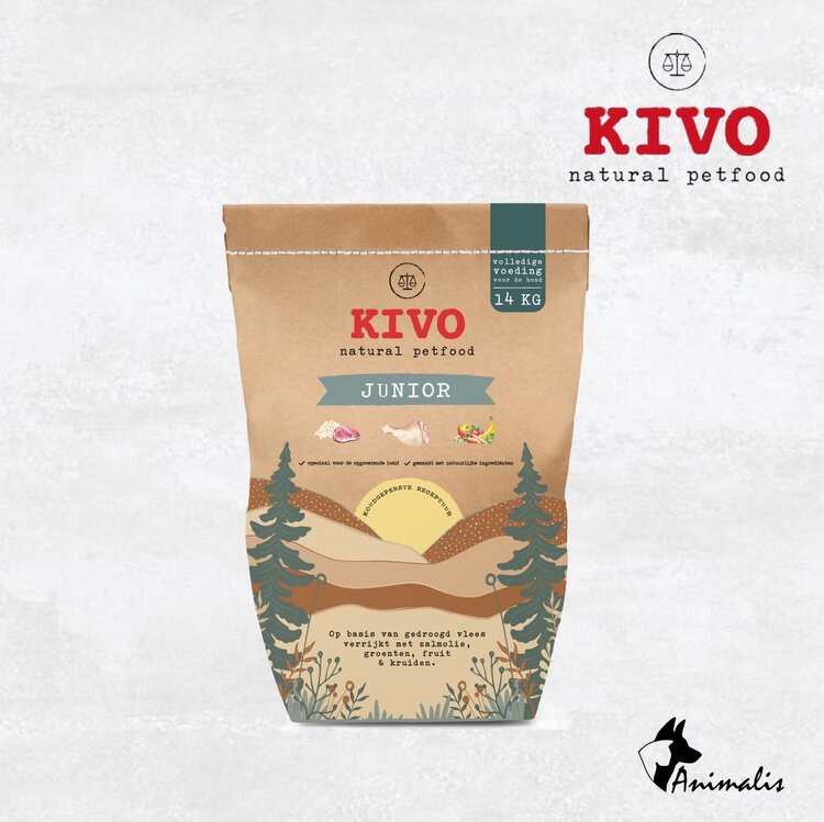 Kivo Junior Huhn/Rind/Reis Kaltgepresst Glutenfrei