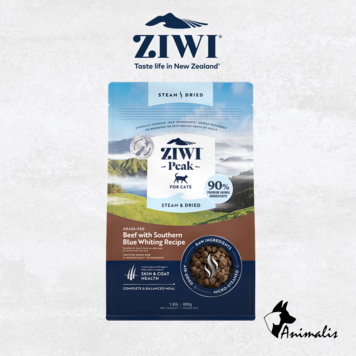 Ziwi Peak "Kat STEAM & DRIED Beef with Southern Blue Whiting"