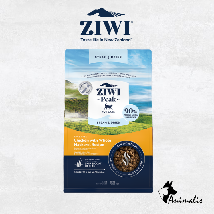 Ziwi Peak "Cat STEAM & DRIED Chicken with Whole Mackerel"