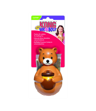 KONG® *Kat REFILLABLES "Bat-A-Bout Chime Bear"