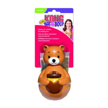 KONG® *Kat REFILLABLES "Bat-A-Bout Chime Bear"