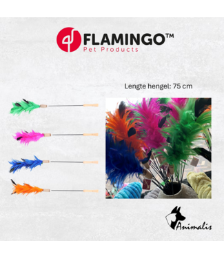 Flamingo Katzenangel "Xena" (75 cm)