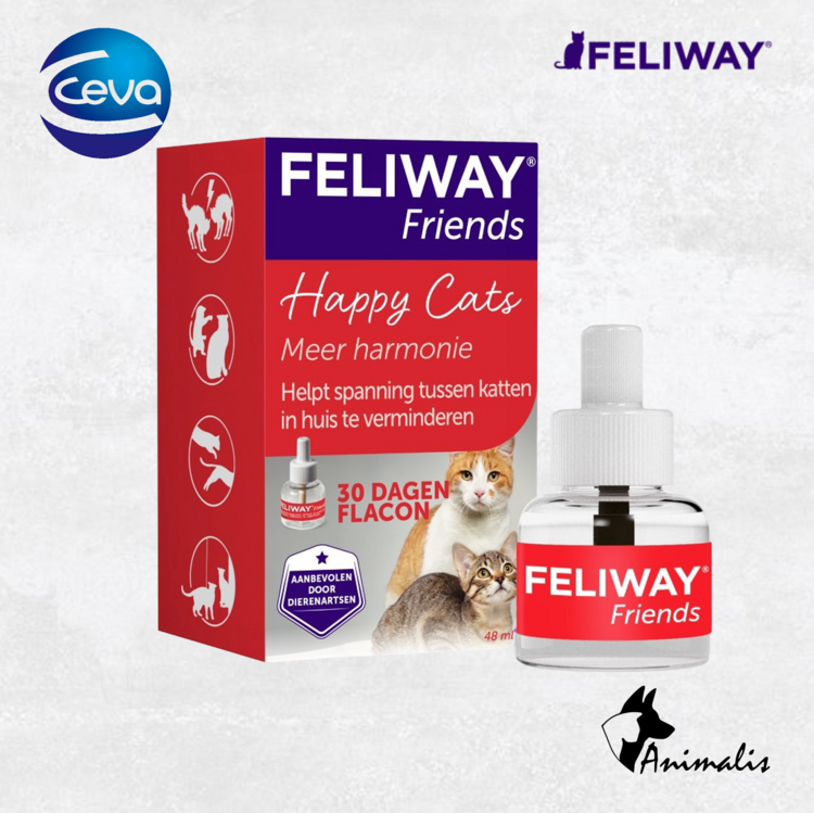 Ceva Feliway Friends Verdamper Navulling - 1*48 ml (09-2019)