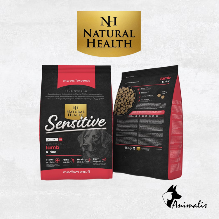 Natural Health SENSITIVE "Lam & Rijst - Adult M"
