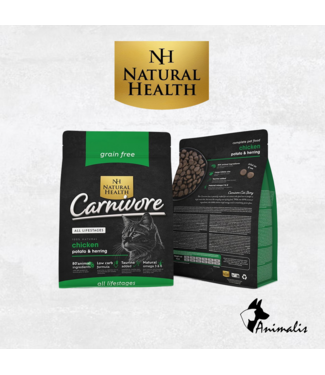 Natural Health Cat CARNIVORE "Chicken, Potato & Herring - Adult"
