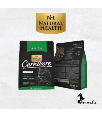 Natural Health Katze CARNIVORE "Huhn, Kartoffel & Hering - Adult"