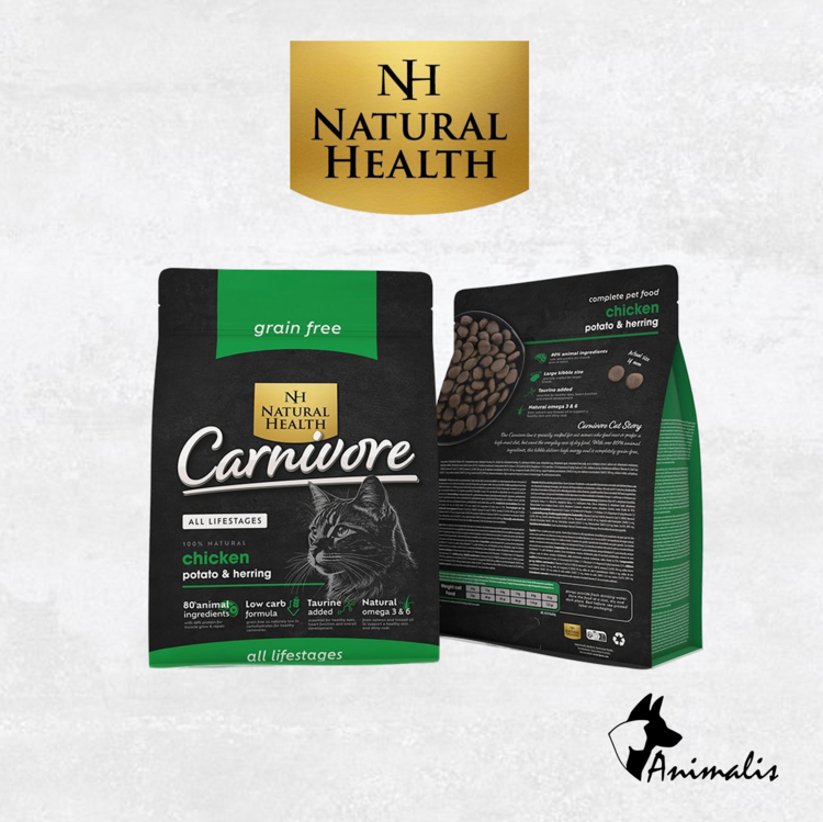 Natural Health Cat CARNIVORE "Chicken, Potato & Herring - Adult"