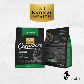 Natural Health Kat CARNIVORE "Kip, Aardappel & Haring - Large"