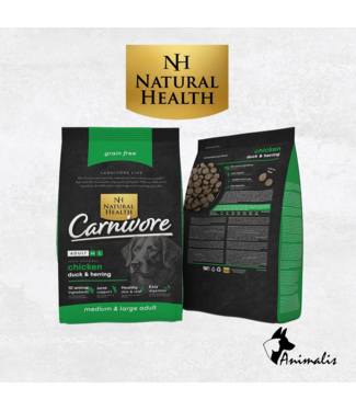 Natural Health CARNIVORE "Huhn, Ente & Hering - Adult M/L"