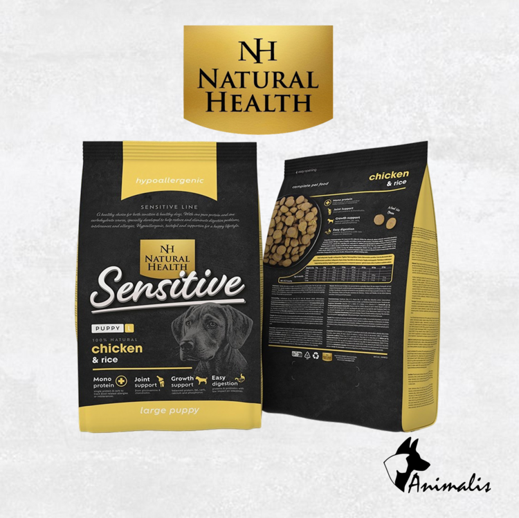 Natural Health SENSITIVE "Huhn & Rice - Puppy L"