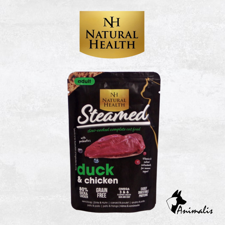 Natural Health STEAMED Cat "Duck & Chicken - Adult"