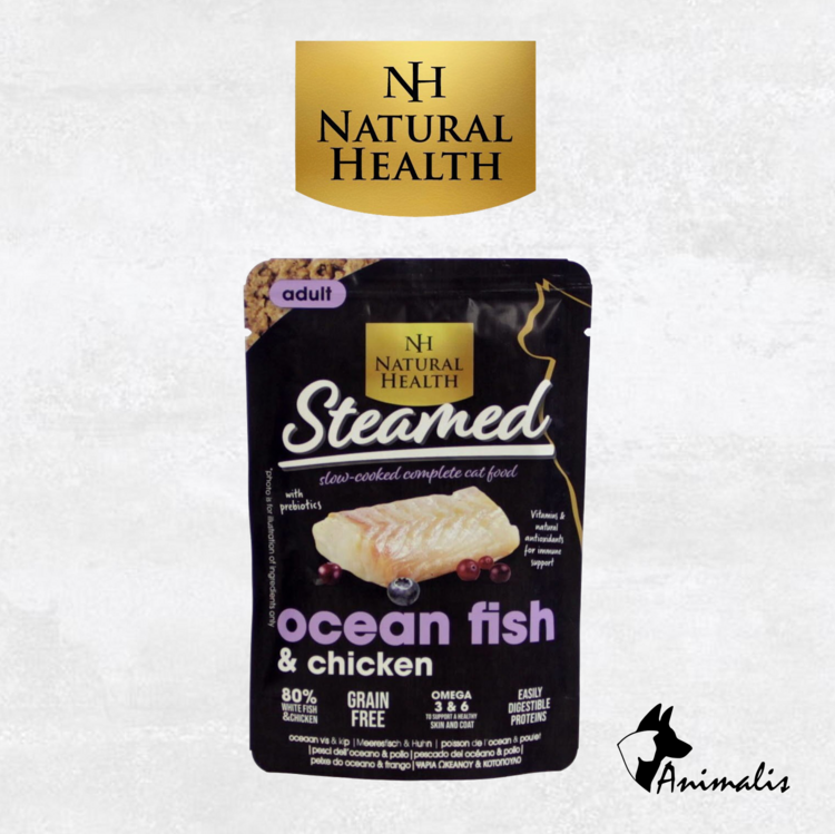 Natural Health STEAMED Cat "Ocean Fish & Chicken - Adult"