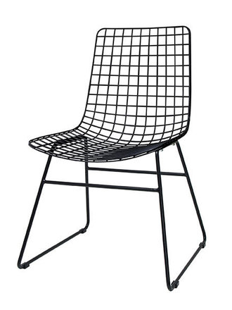 HK Living Metal Wire Chair Black