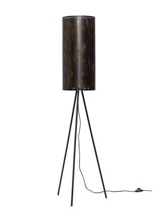 Brass And Black Metal Floor Lamp