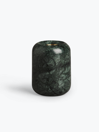 New Works Balance Candleholder Medium Green Marble