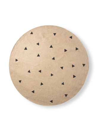 Ferm Living Jute Carpet Large Black Triangles