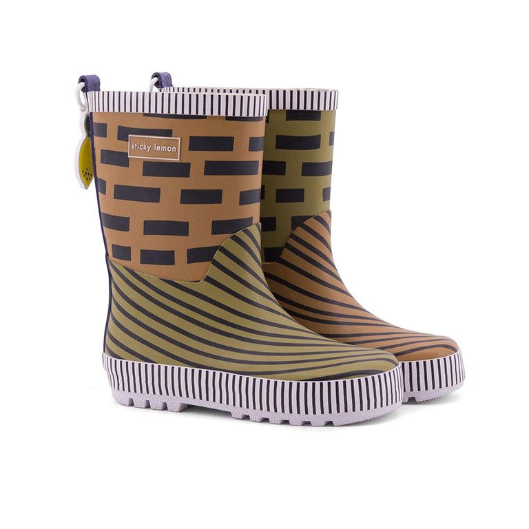 Sticky Lemon Rainboots Special Edition Sugar Brown Olive Atelier eMTee