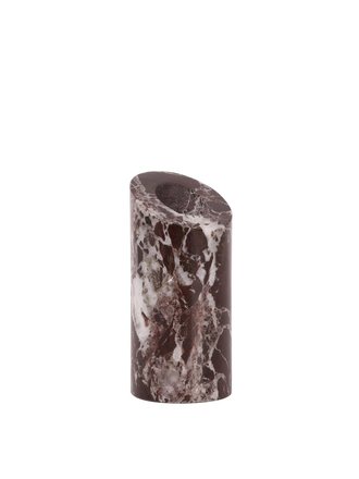 Stoned Burgundy Marble Candle Holder L