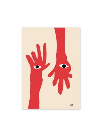 paper collective Hamsa Hands Print 30x40