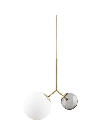 House Doctor Lamp Twice Grey/White