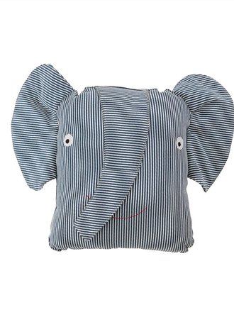 OYOY Erik Elephant Denim Cushion