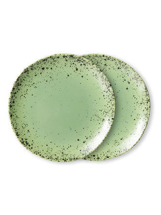 HK Living Dessert Plate Kiwi Set Of 2