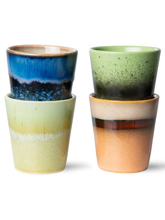 HK Living Ristretto Mugs Set Of 4 Calypso