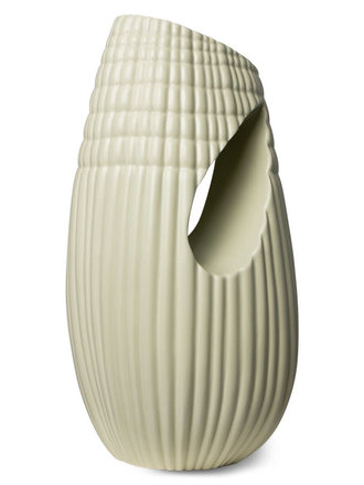HK Living Ribbed Vase Matt Minty