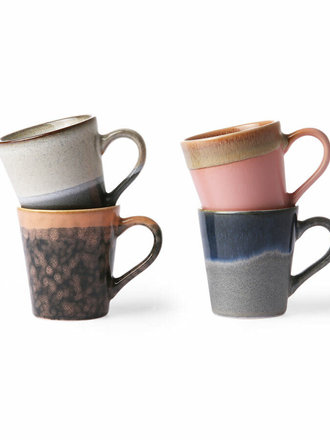 HK Living 70s Ceramics Espresso Mugs (set of 4)