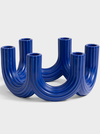 &k Candle holder churros blue