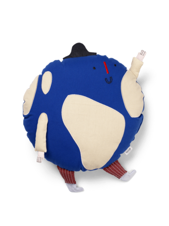 Ferm Living World Cushion Bright Blue