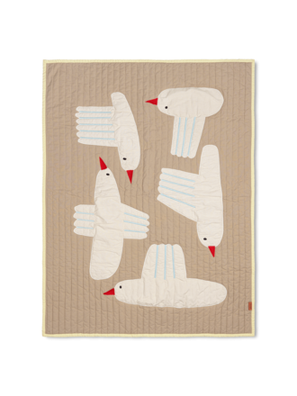 Ferm Living Bird Quilted Blanket