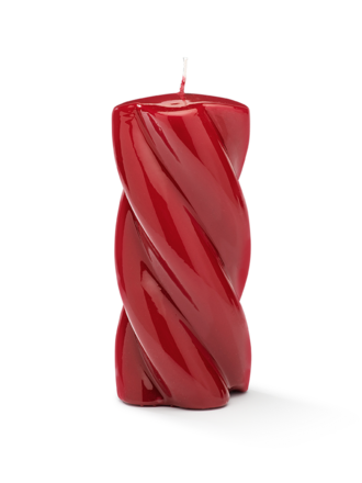 Anna + Nina Blunt Twisted Candle Long Red