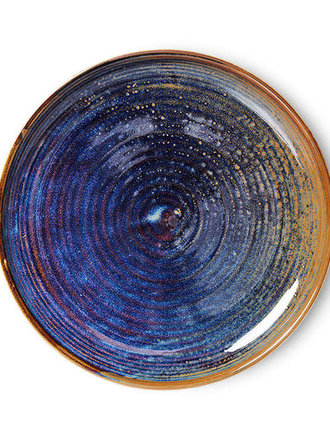 HK Living Side Plate Rustic Blue