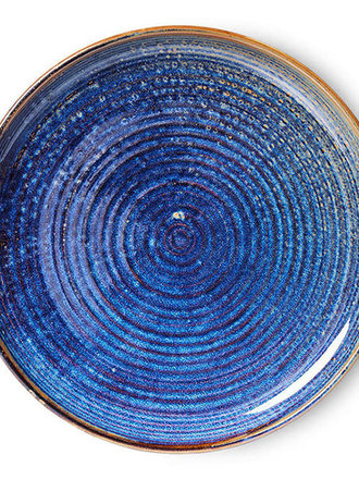 HK Living Dinner Plate Rustic Blue