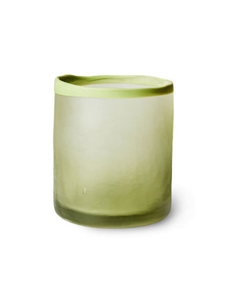 HK Living Glass Tea Light Holder Olive