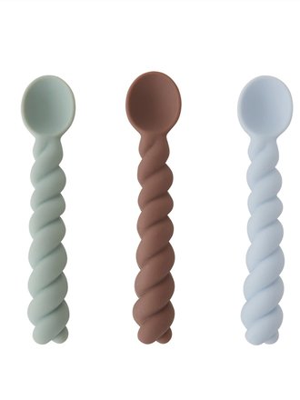 OYOY Mellow Spoon - Pack of 3 - Dusty Blue / Taupe / Pale Mint