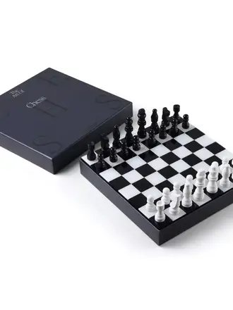 Printworks Chess Set - Modern Design Black and White - Decorative Board Game
