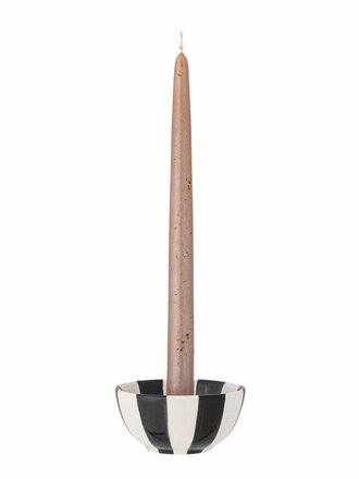 Bloomingville Eja Candle Holder, Black, Stoneware